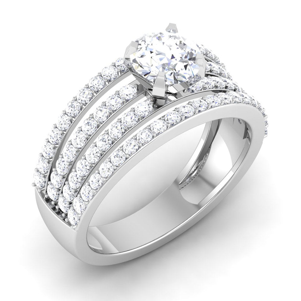 Zinnia Diamond Ladies Ring