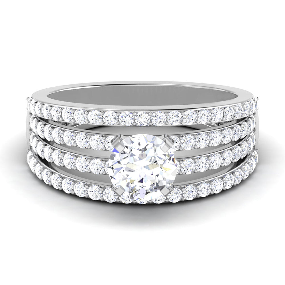 Zinnia Diamond Ladies Ring