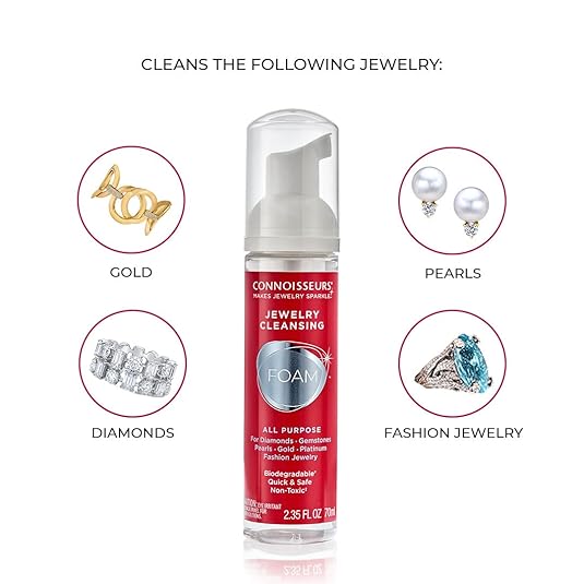 All-Purpose Jewelry Cleansing Foam, Quick and Easy Jewelry Cleaner Solution